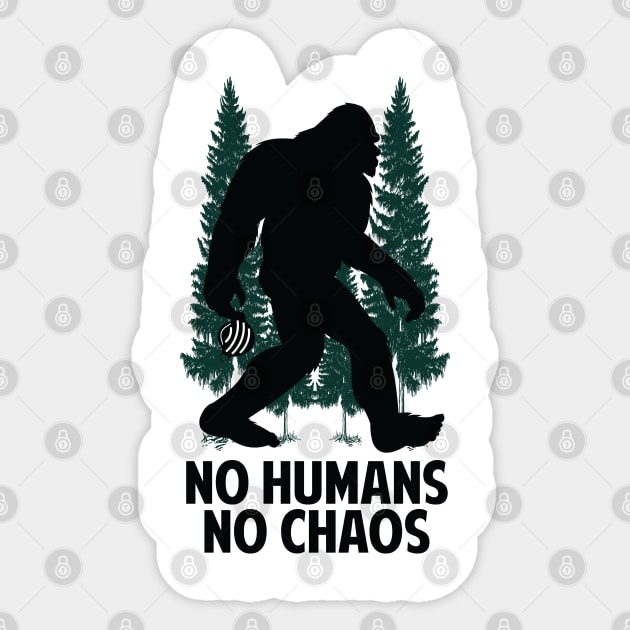 Bigfoot social distancing champion Sticker by Tesszero